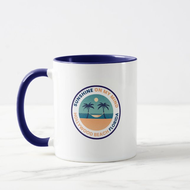 Taza Hollywood Beach Florida Café Mug (Izquierda)