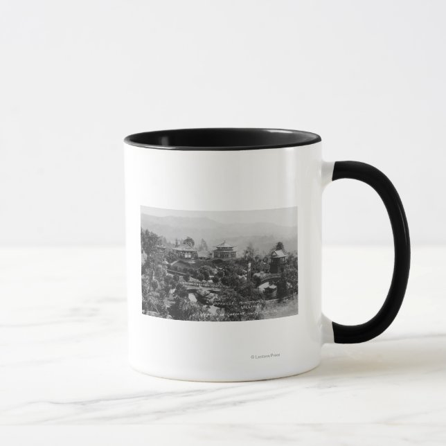 Taza Hollywood, CA Japonesa Gardens Minivillage (Derecha)