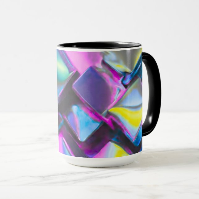 Taza Holographic Neon Glow Aesthetic  (Anverso derecho)