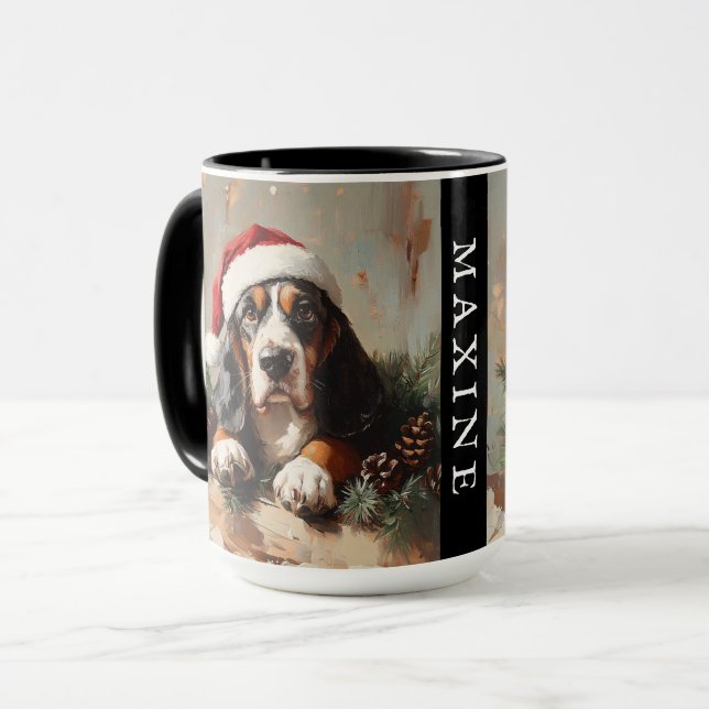 Taza Hólver de Basset personalizado en un Sombrero Sant (Anverso izquierdo)