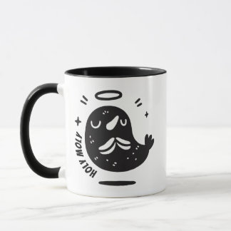 Taza Holy Moly Mustache Mole Mug – Funny Floating