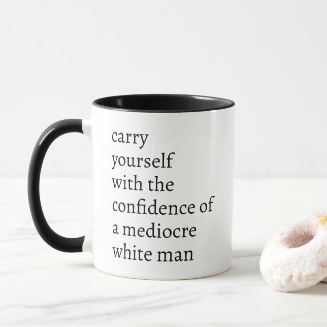 Taza Hombre blanco mediocre (Con donut)