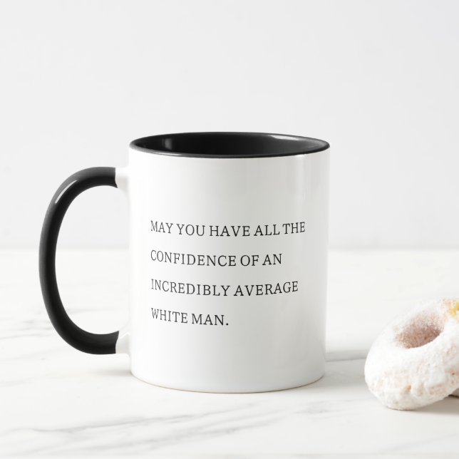 Taza Hombre blanco mediocre (Con donut)