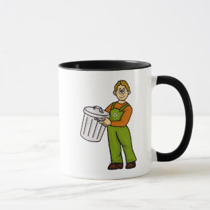 Taza Hombre caucásico de la basura se llama Mug