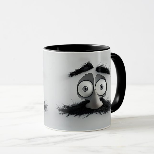 Taza Hombre Con Cabello Divertido (Anverso derecho)