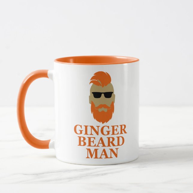 Taza Hombre de barba jengibre gracioso barbudo (Izquierda)