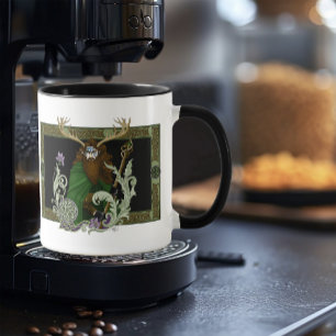 Taza Hombre de los Cuerna Celta Verde