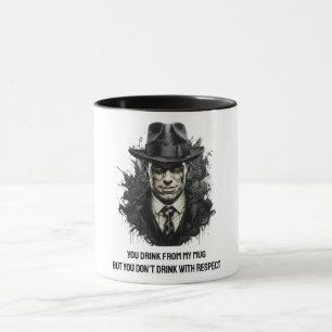 Taza Hombre de mafia en gorra negro