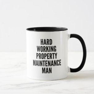 Taza Hombre de mantenimiento de propiedades de trabajo 