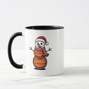 Taza Hombre de nieve Baloncesto Navidad Amantes del Dep