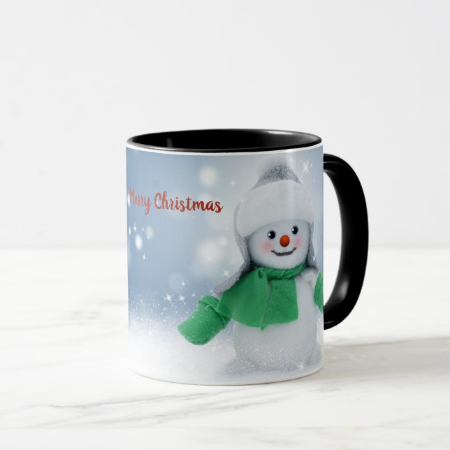 Taza Hombre de nieve con una bufanda (Anverso derecho)