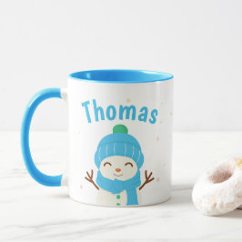 Taza Hombre de nieve personaliza a Navidades en café