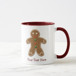 Taza Hombre de pan de jengibre lindo personalizado del