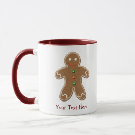 Taza Hombre de pan de jengibre lindo personalizado del