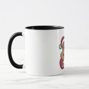 Taza Hombre de Pan de Jengibre Tocando Guitarra Eléctri