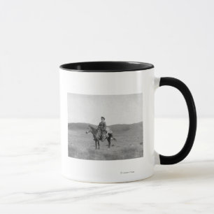 Taza Hombre en caballo con la fotografía matada del