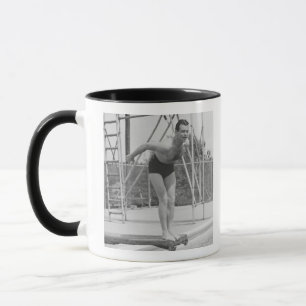 Taza Hombre en el tablero de salto