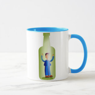 Taza Hombre en una botella