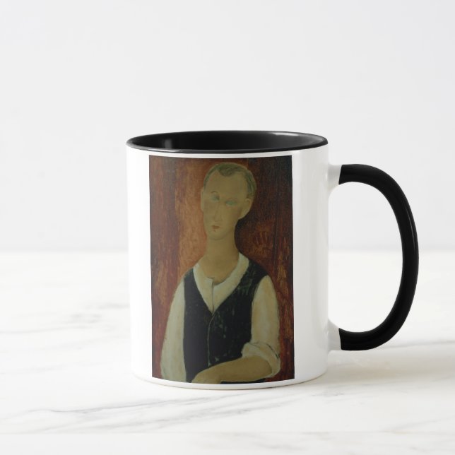 Taza Hombre joven con un Waistcoat negro, 1912 (el (Derecha)