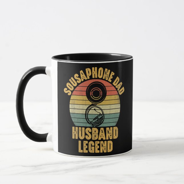 Taza Hombre jugador de Sousaphone Divertido esposo padr (Izquierda)