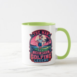 Taza Hombre Leyenda del Golf Mítico Humor Golfistas Fla