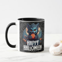 Hombre Lobo Comiendo Dulces Feliz Halloween