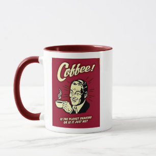 Taza Hombre Retro Consumidor de Café Mug