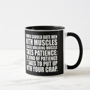 Taza Hombres de Fecha con Músculos - Cómnicidad diverti