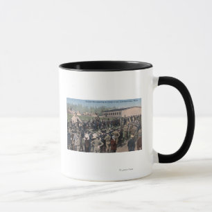 Taza Hombres elaborados que divulgan para acampar Lewis