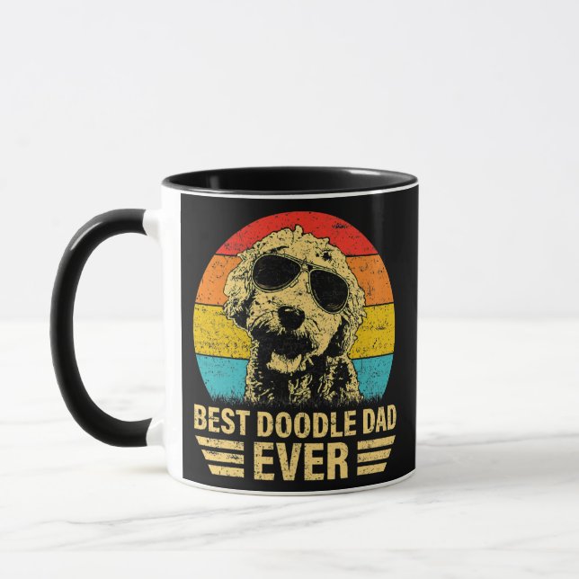 Taza Hombres Mejor Abuelo De Doodle (Izquierda)