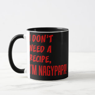 Taza Hombres, no necesito una receta, soy nagypapa húng
