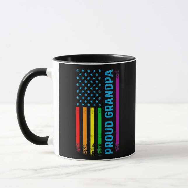 Taza Hombres orgullosos abuelo LGBT Orgullo gay LGBTQ A (Izquierda)