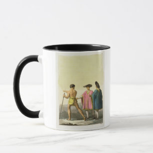 Taza Hombres que llevan los ponchos ceremoniales en
