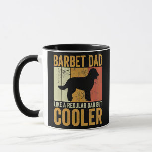Taza Hombres Retro Padres Día Barbet Papá Dueño De Perr