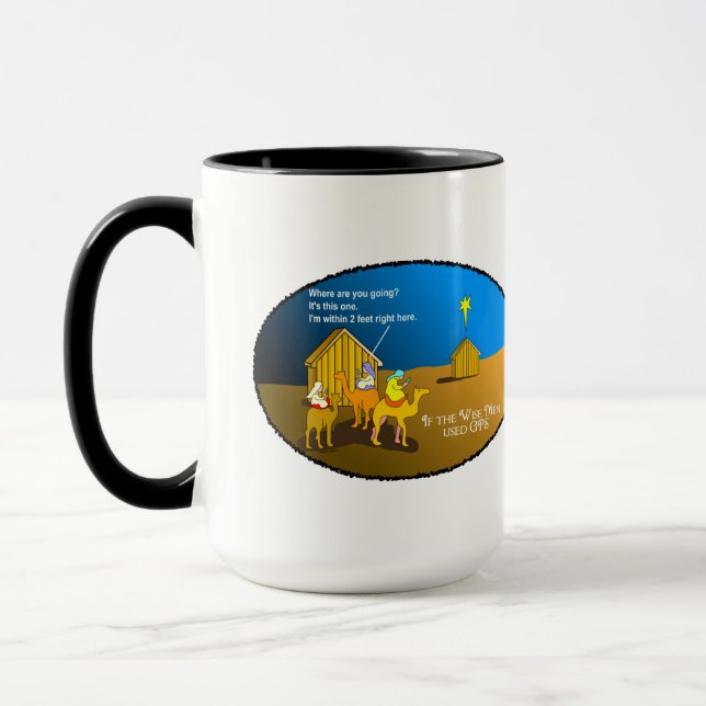 Taza Hombres Sabios Geocaching Navidades (Izquierda)