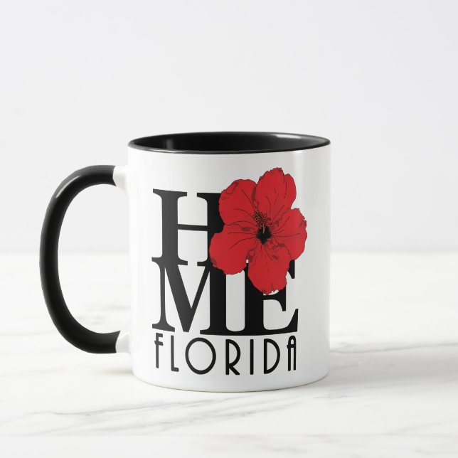 Taza HOME Florida Red Hibiscus 11oz (Izquierda)