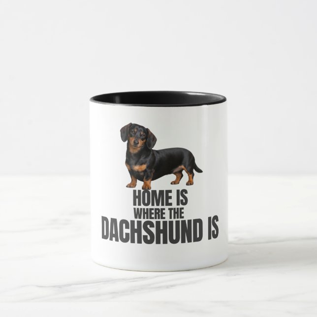 Taza Home Is Where the Black & Tan Dachshund Is Coffee  (Centro)