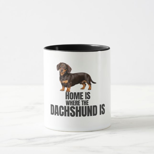 Taza Home Is Where the Chocolate & Tan Dachshund Is  (Centro)
