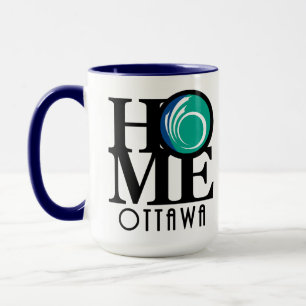 Taza HOME Ottawa 15oz (bandera de la ciudad)