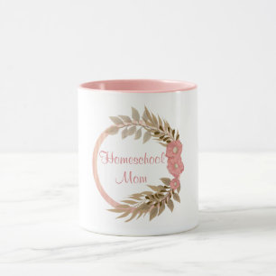 Taza Homeschool Mom Pink Floral