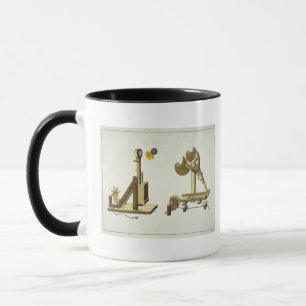 Taza Honda con el "fuego griego", placa 'de una