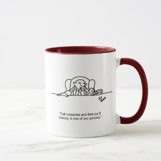 Taza Honestidad divertida política Business Mug