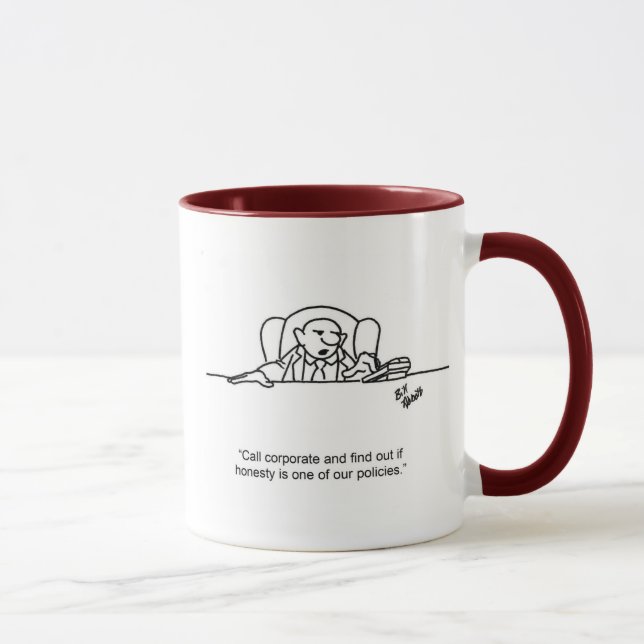Taza Honestidad divertida política Business Mug (Derecha)