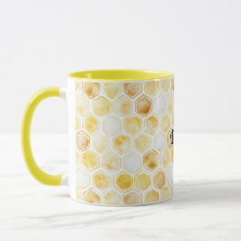 Taza Honeycomb amarillo dorado