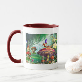 Taza Hongos Gnome encantados Jardines de flores