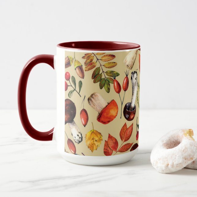 Taza Hongos otoñales (Con donut)