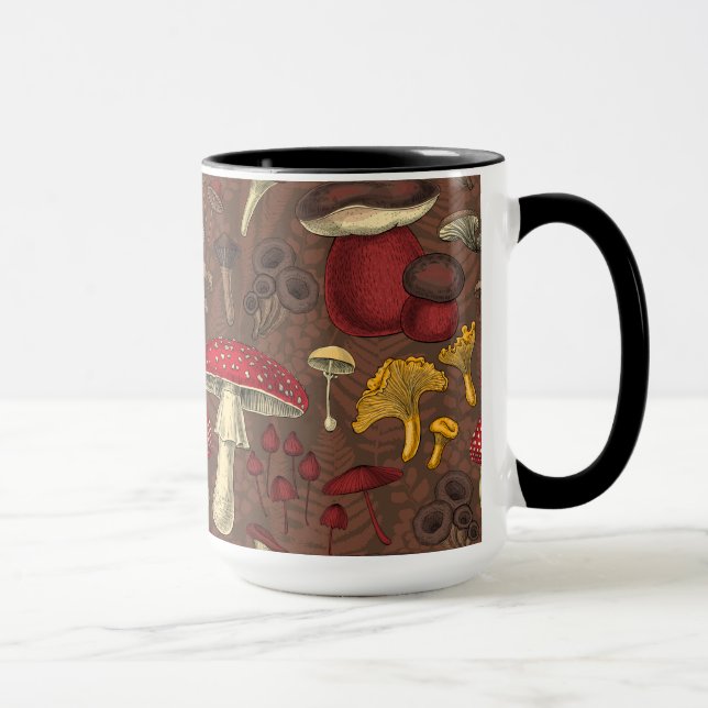 Taza Hongos silvestres en marrón (Derecha)
