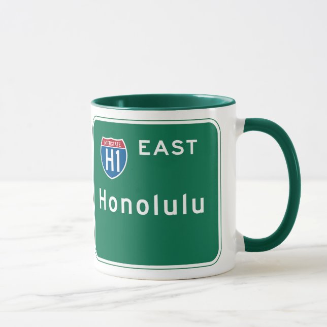 Taza Honolulu, señal de tráfico del HI (Derecha)