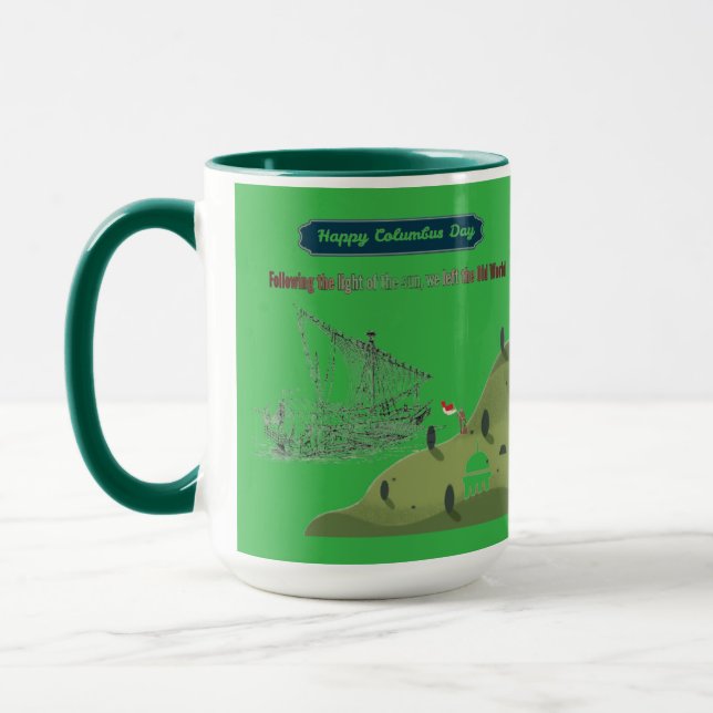 Taza Honor a Colón verde kelly (Izquierda)