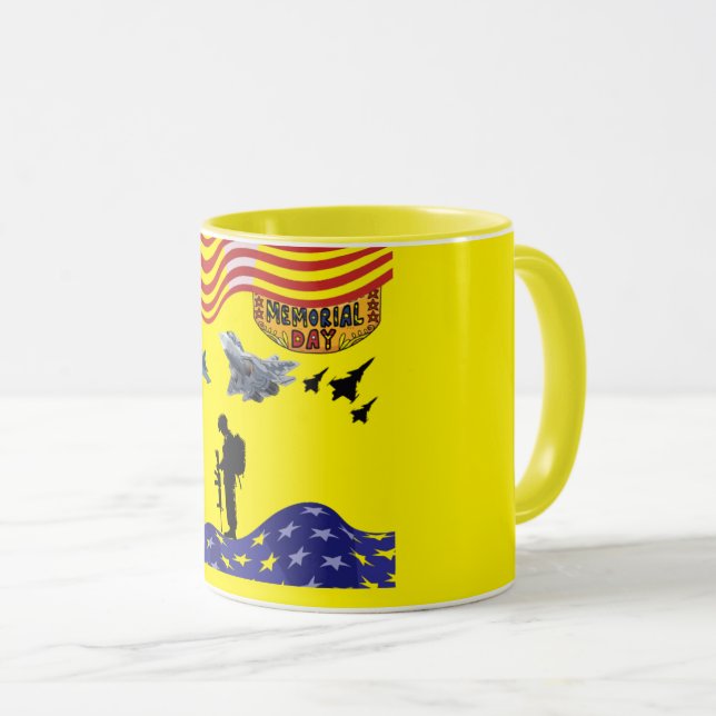 Taza Honor on memorial day yellow (Anverso derecho)